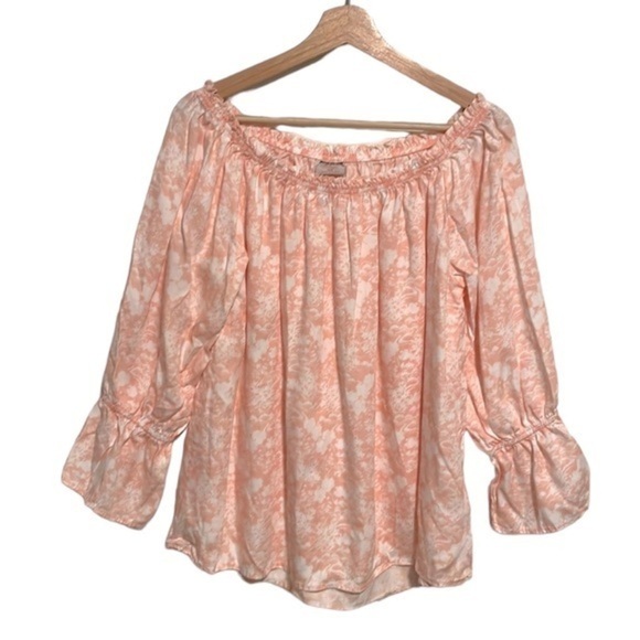 Laurie Felt‎ Tencel Lace Printed Blouse Women’s Size Medium Floral Pink - Picture 3 of 10